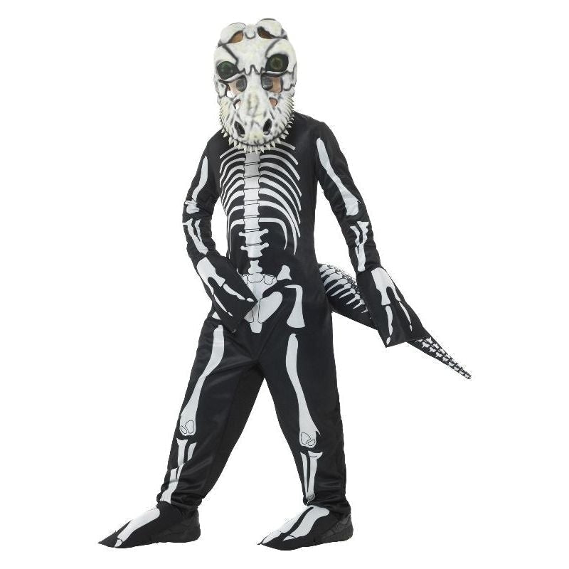 Deluxe T Rex Skeleton Costume With Bodysuit Kids Black_2 sm-48006m