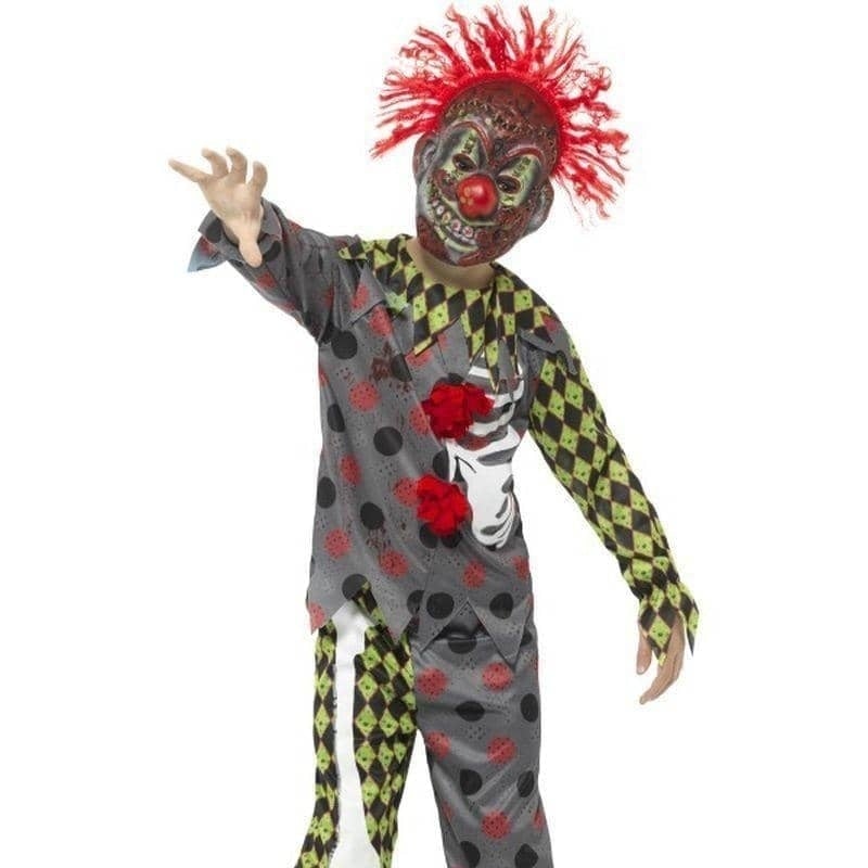 Deluxe Twisted Clown Costume Kids Multi_1 sm-45125l