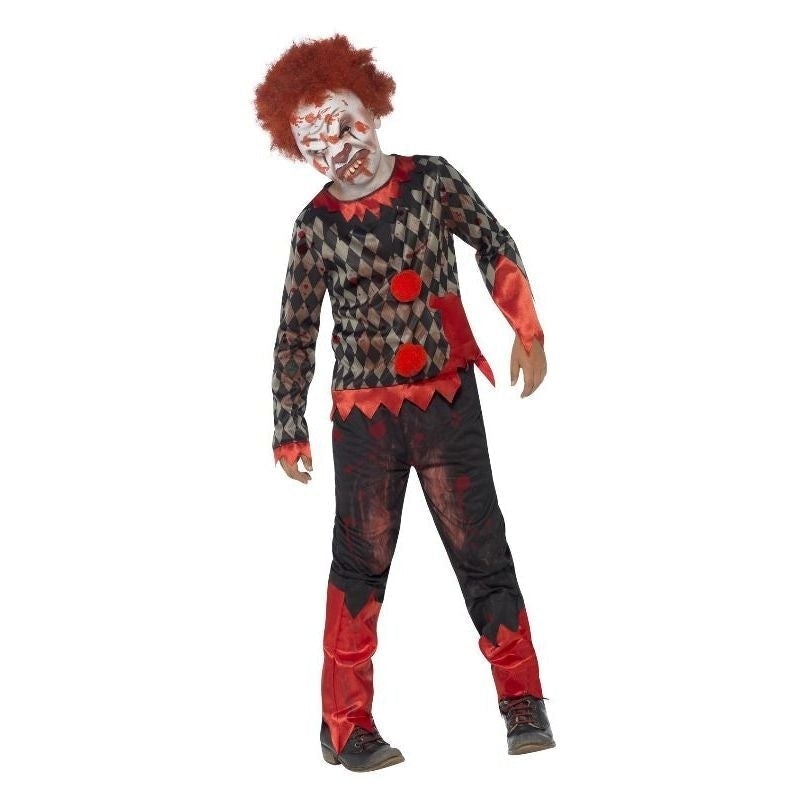 Deluxe Zombie Clown Costume Kids Red Green_4 