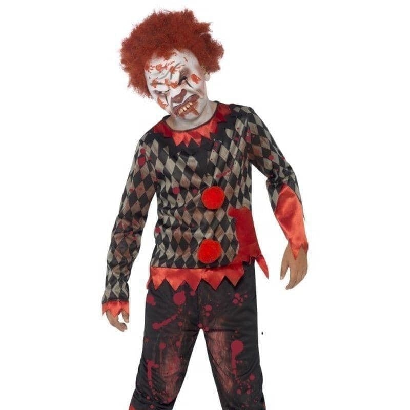Deluxe Zombie Clown Costume Kids Red Green_1 sm-44293L