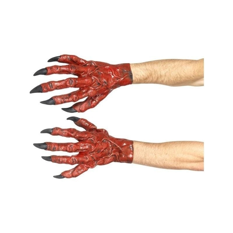 Devil Hands Latex Adult Red_2 
