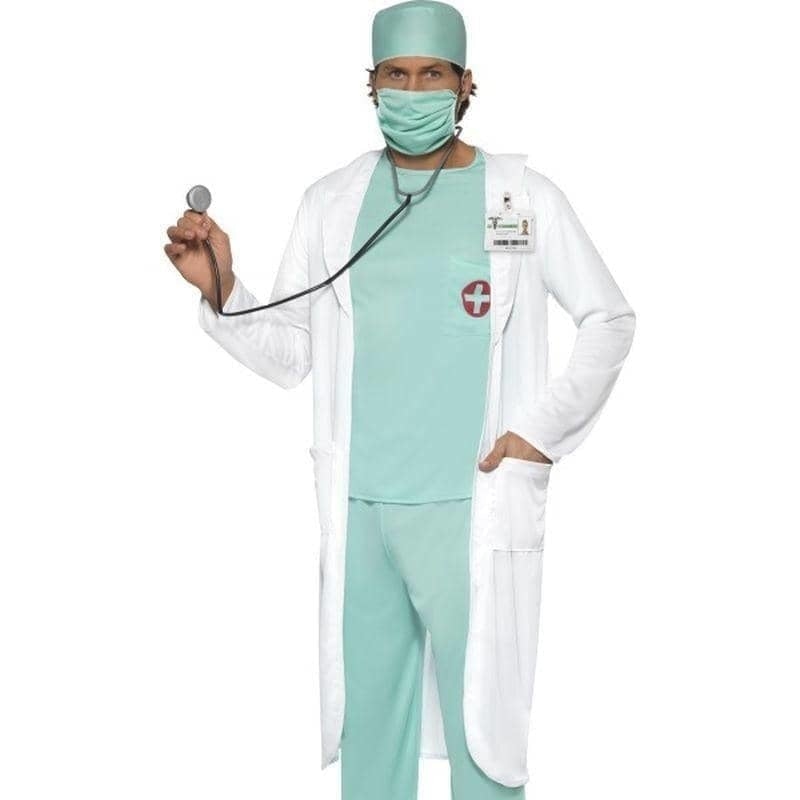 Doctor Costume Adult White Blue_1 sm-39482L