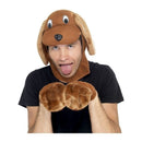 Dog Hood & Gloves Adult Brown_2 
