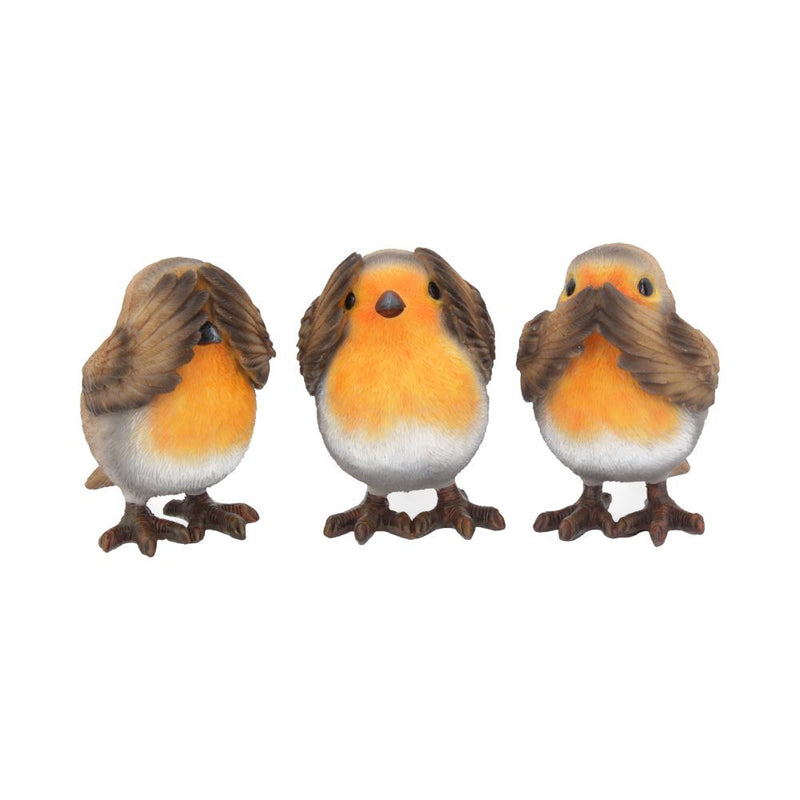 Three Wise Robin Figurines 8cm Robins