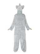 Elephant Costume Adult Grey Jumpsuit with Hood Tail