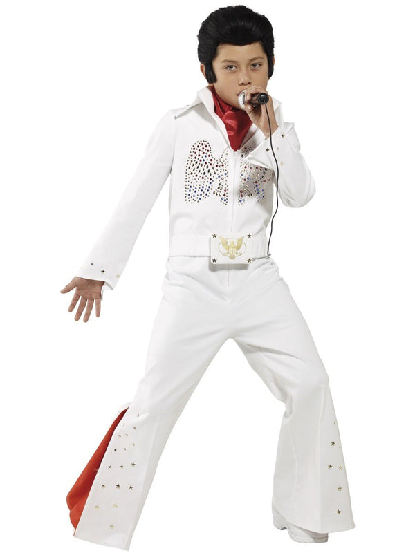 Elvis Costume Kids White Jumpsuit