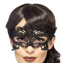 Embroidered Lace Filigree Heart Eyemask Adult Black_1 sm-45628