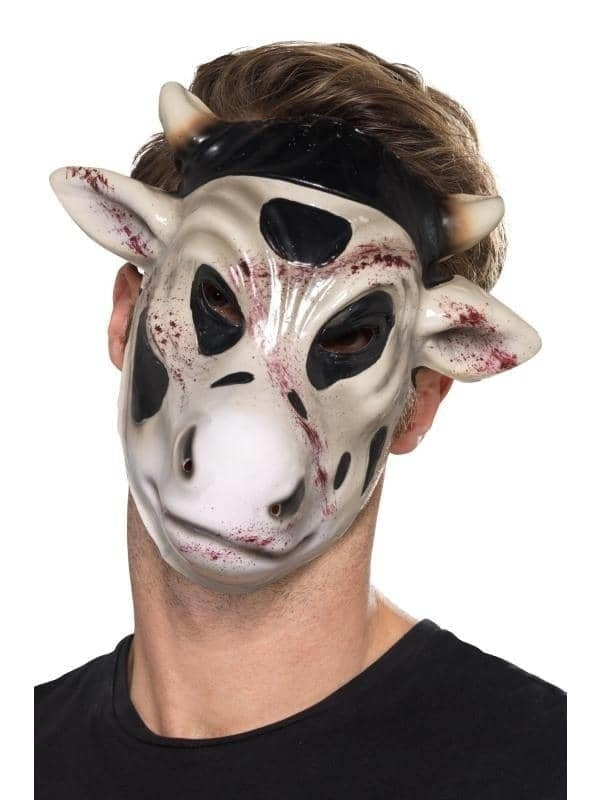 Evil Cow Killer Mask Adult Plastic White Evil Cow Killer Mask Adult Plastic White