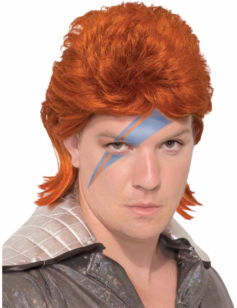 70s Rock Legend David Bowie Wig Orange