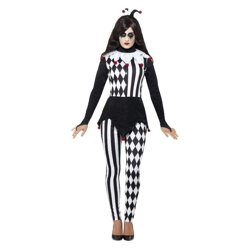 Female Jester Costume Adult Black_3 sm-45202S