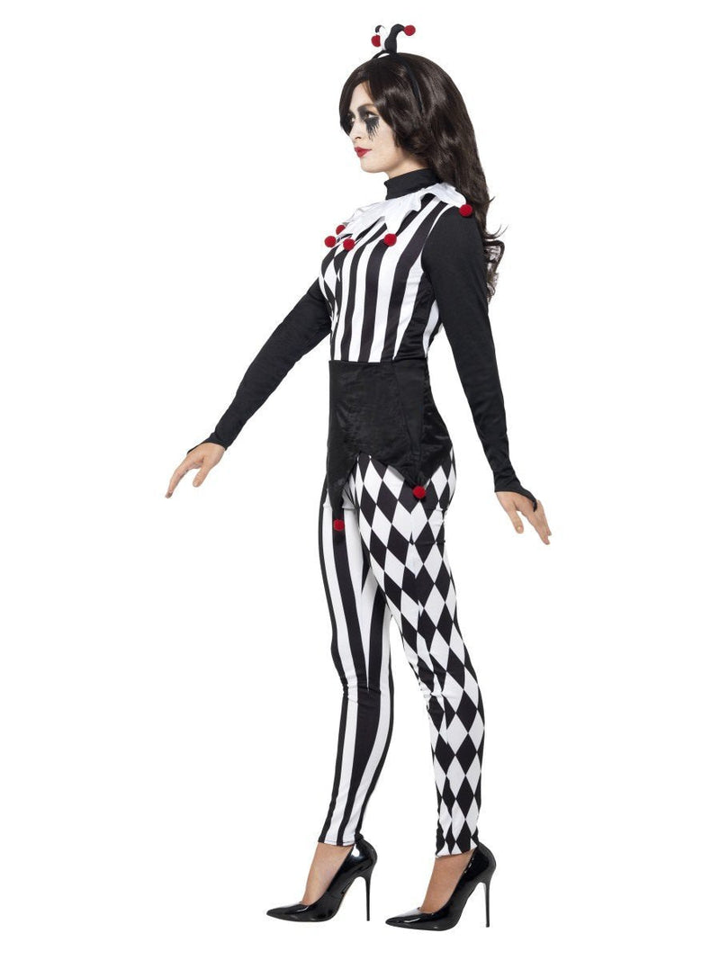 Sinister Female Jester Costume Adult Black