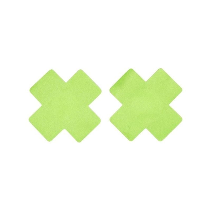 Fever Cross Nipple Pasties Lime_1 sm-20780