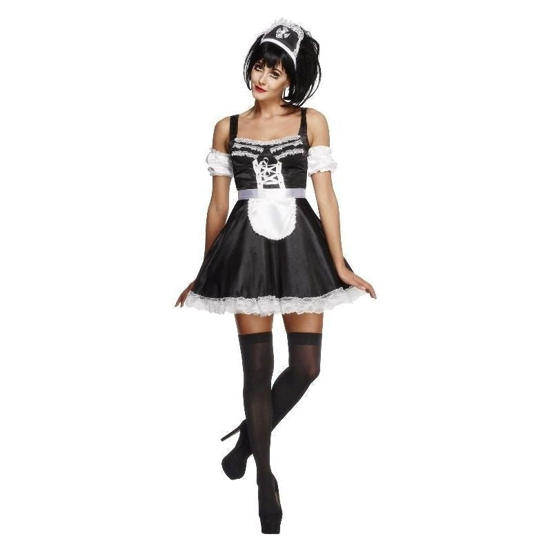 Fever Flirty French Maid Costume Adult Black White_4 