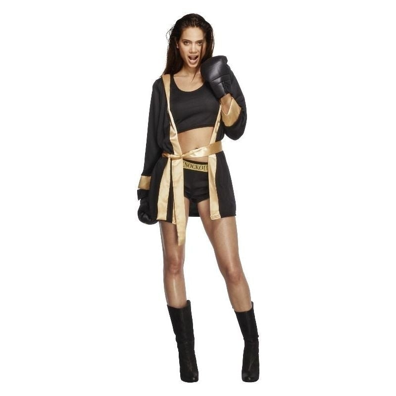 Fever Knockout Costume Adult Black Gold_3 