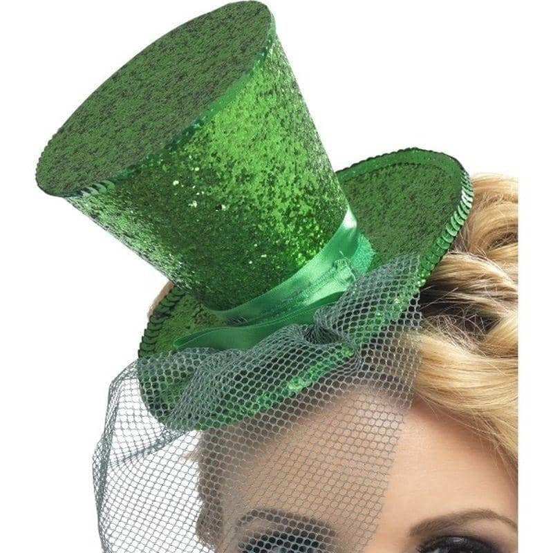 Fever Mini Top Hat On Headband Adult Green_1 sm-21296