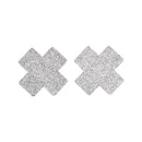 Fever Small Glitter Cross Nipple Pasties Black_1 sm-20783