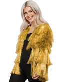 Tinsel Festival Jacket Fever Adult Gold Coat