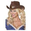 Fever Wild West Cowboy Hat Adult Brown_2 