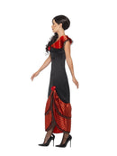 Flamenco Senorita Costume Adult Black Dress with Headpiece