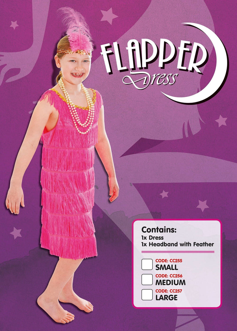 Flapper Dress Pink Childrens Costume_1 CC257