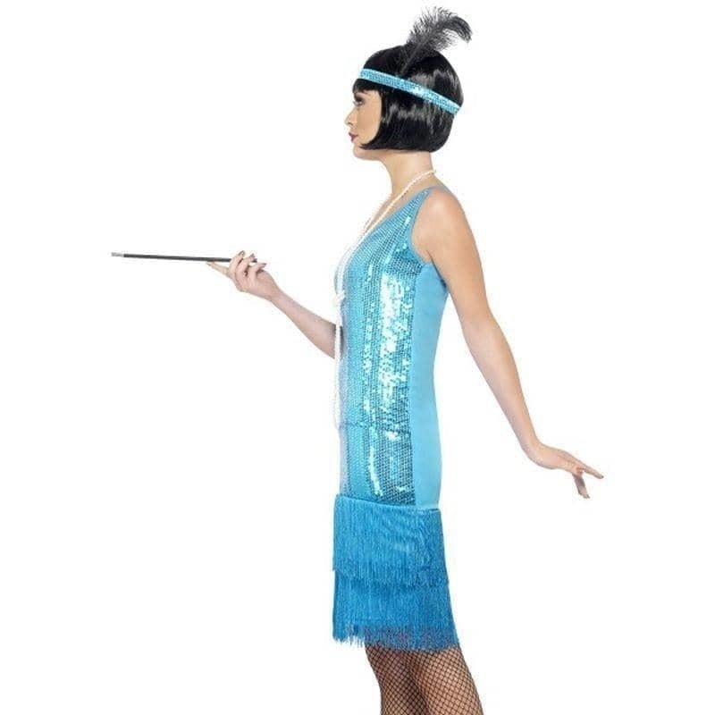 Flirty Flapper Costume Adult Blue_3 sm-22418X1