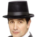 Flocked Topper Hat Adult Black_1 sm-92417