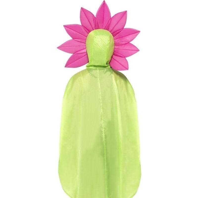 Flower Party Poncho Adult Green Pink_3 