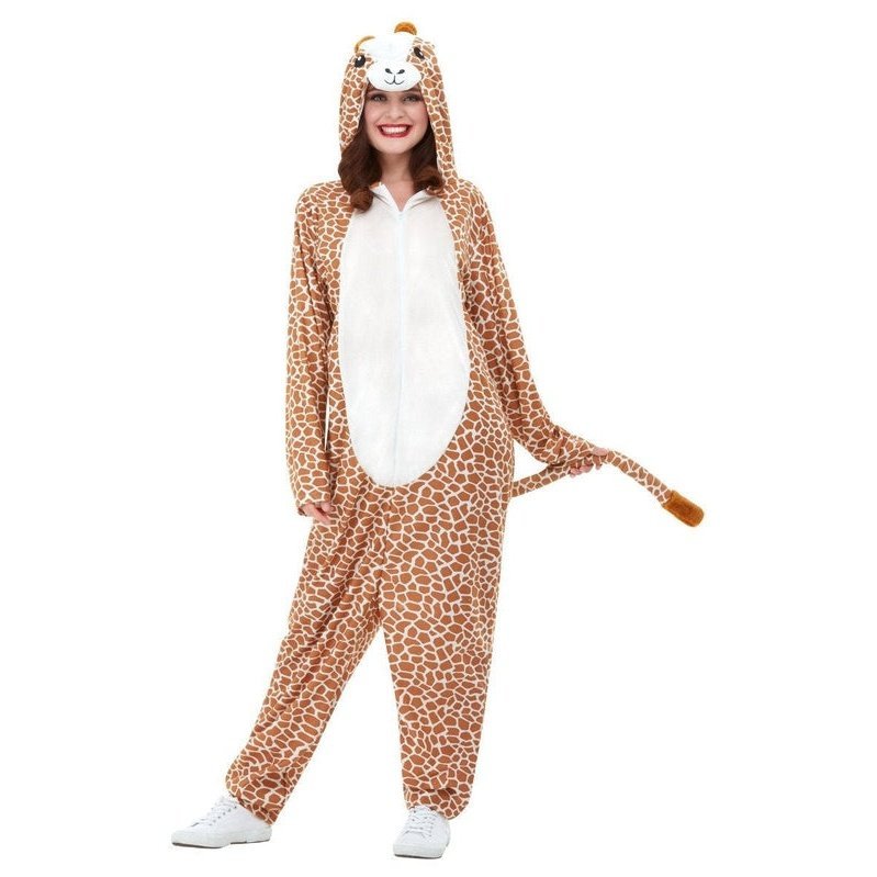 Giraffe Costume Adult Brown Jumpsuit