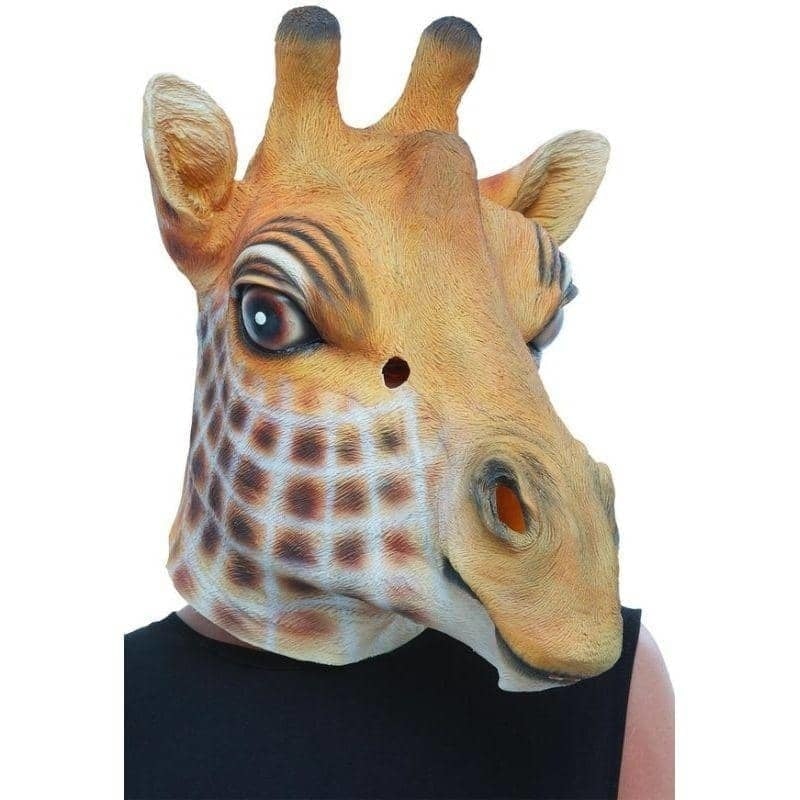 Giraffe Latex Mask Adult Brown_1 sm-50881