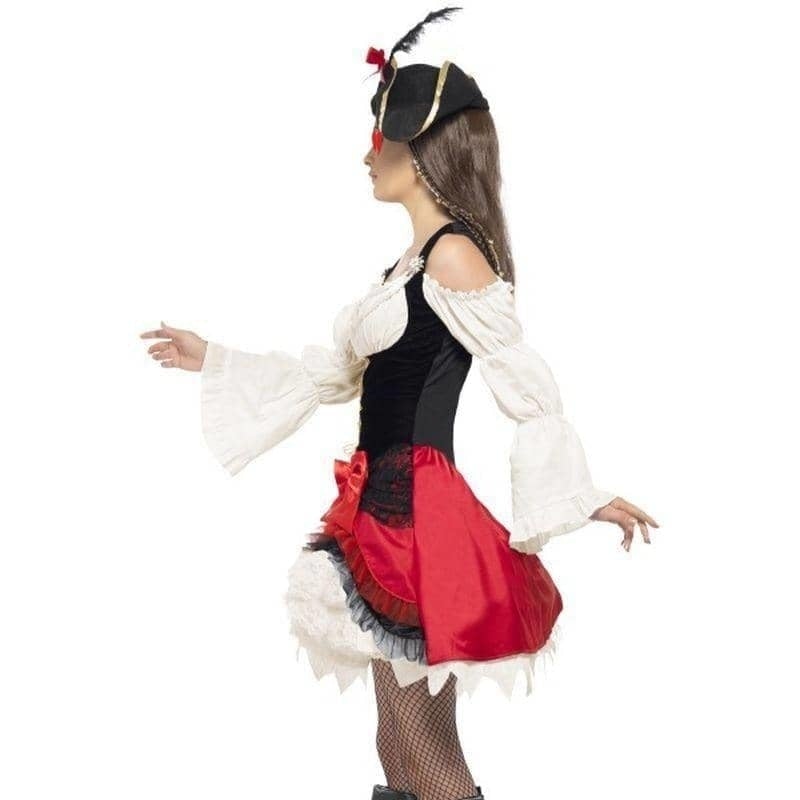 Glamorous Lady Pirate Costume Adult White Black Red_2 sm-23281L
