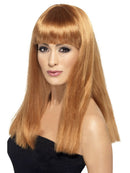 Glamourama Wig Auburn Long Straight with Fringe 1