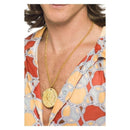 Gold Metal Medallion On Chain Adult_2 