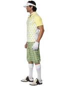 Gone Golfing Costume Green Shorts Top Visor Bow Tie Glove