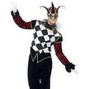 Gothic Venetian Harlequin Costume Adult White Black_2 sm-43653L