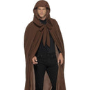 Gravekeeper Hooded Cloak Adult Brown_1 sm-28610