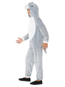 Dog Costume Kids Grey Hooded Jumpsuit