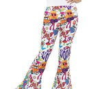 Groovy Flared Trousers Ladies Adult White_1 sm-45174m