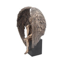 Bronzed Religious Contemplative Angels Reflection Bronze Figurine 26cm 2