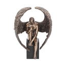 Bronzed Religious Contemplative Angels Reflection Figurine 26cm
