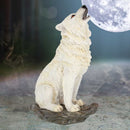 Storms Cry Howling White Wolf Figure 20cm 7