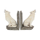 Wardens of the North White Wolf Bookends 20.3cm