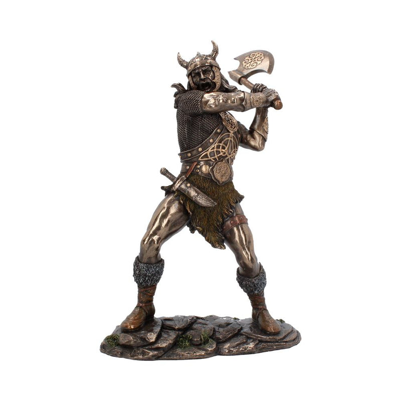 Berserker bronze Viking medium warrior figurine with axe