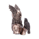 Bronze Odins Messengers Norse God Bust 23cm 4