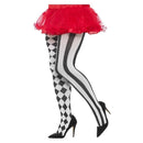 Harlequin Tights Plus Size Adult White Black_2 