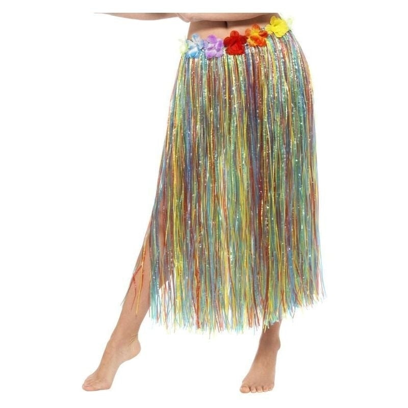 Hawaiian Hula Skirt With Flowers Adult Multi_2 