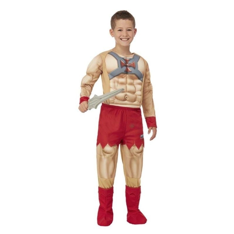 He-Man Costume Kids Muscle Chest Masters of the Universe 1 sm-52355L MAD Fancy Dress