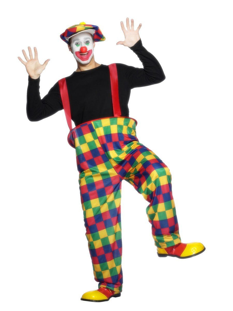 Hooped Clown Costume Adult Multi Coloured