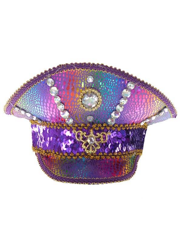 Festival Military Visor Hat Purple Rainbow Pride Power BH731