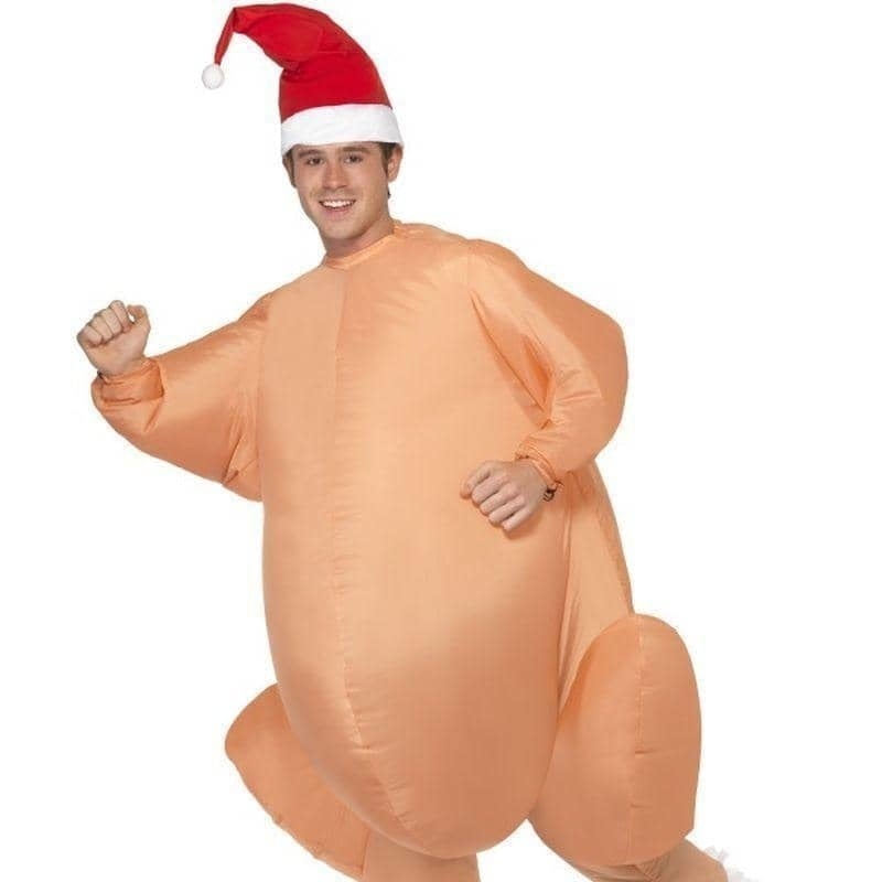 Inflatable Roast Turkey Costume Adult Brown_1 sm-32769