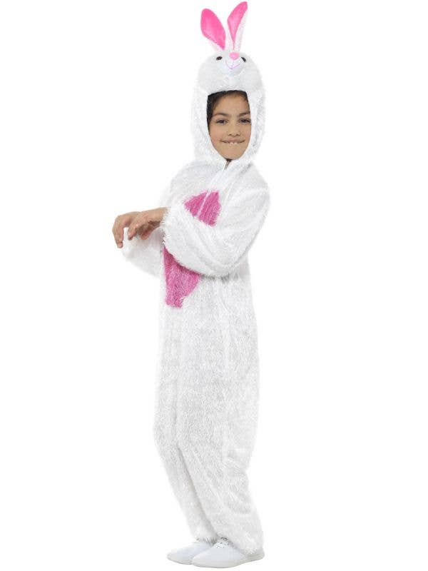 Bunny Costume Kids White Jumpsuit with Hood